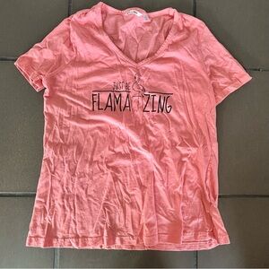 La Vie En Rose Pink Flamingo Graphic Tee
